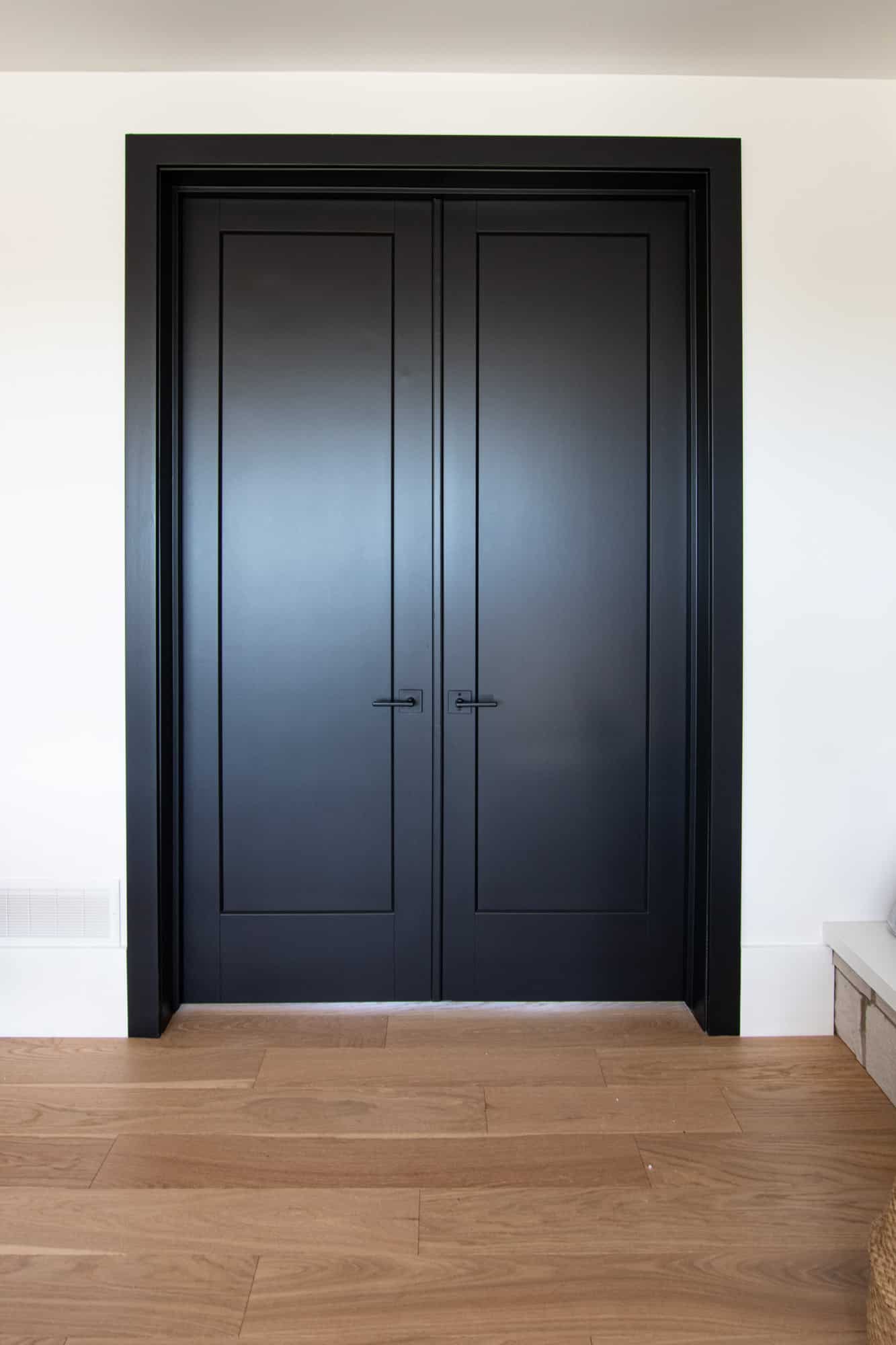 black closet doors