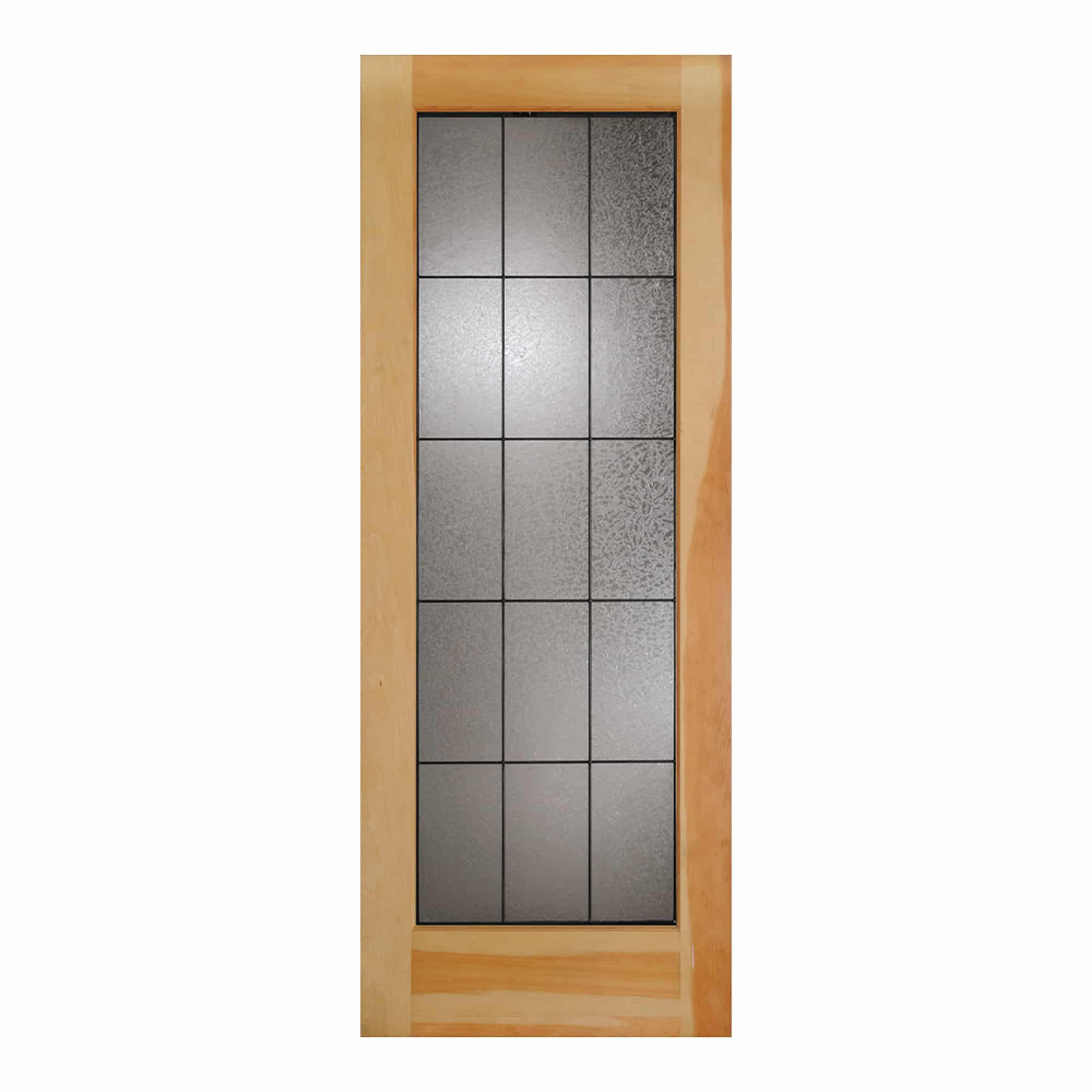 Clear Glue Chip Glass Door