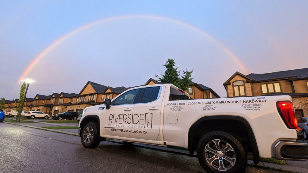 Riverside Truck under a rainbow