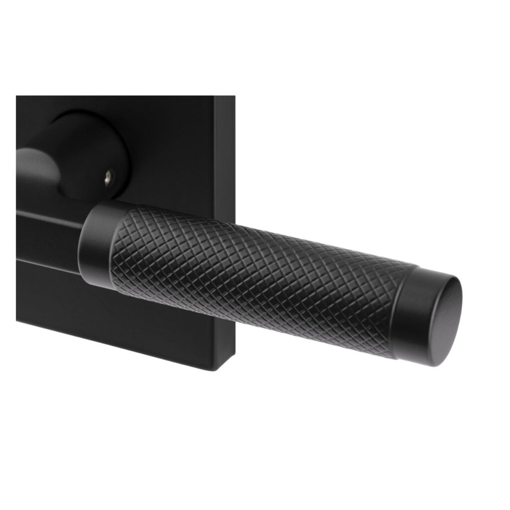 Prava Door Lever - Matte Black Close Up