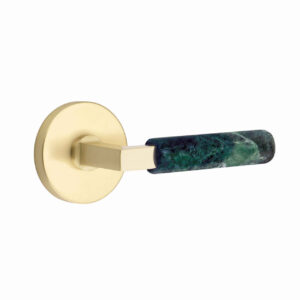 Emtek-SELECT-Brass-L-Square-Green-Marble-Lever-Privacy-Set